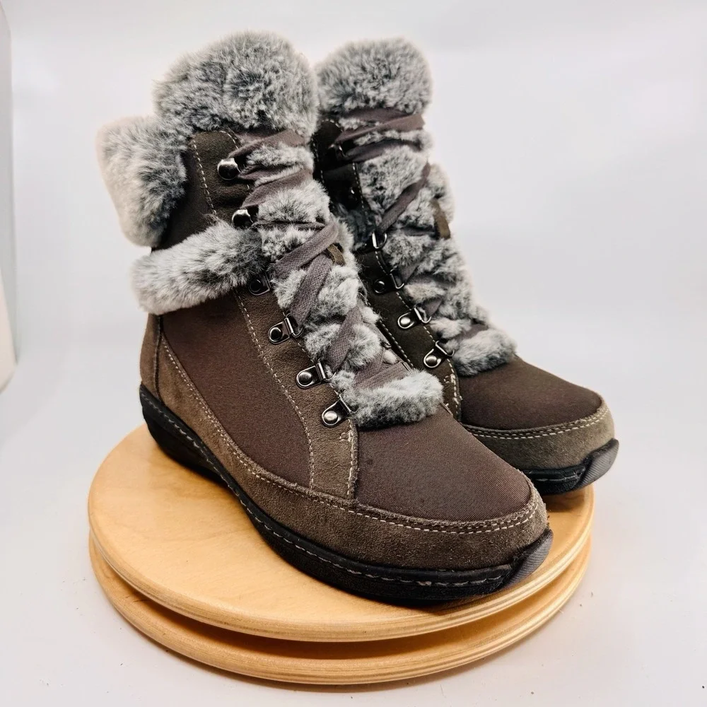 Aetrex Fiona Boots Women's EU 38 US 7.5-8 Gray Winter‎ Comfort Boots
